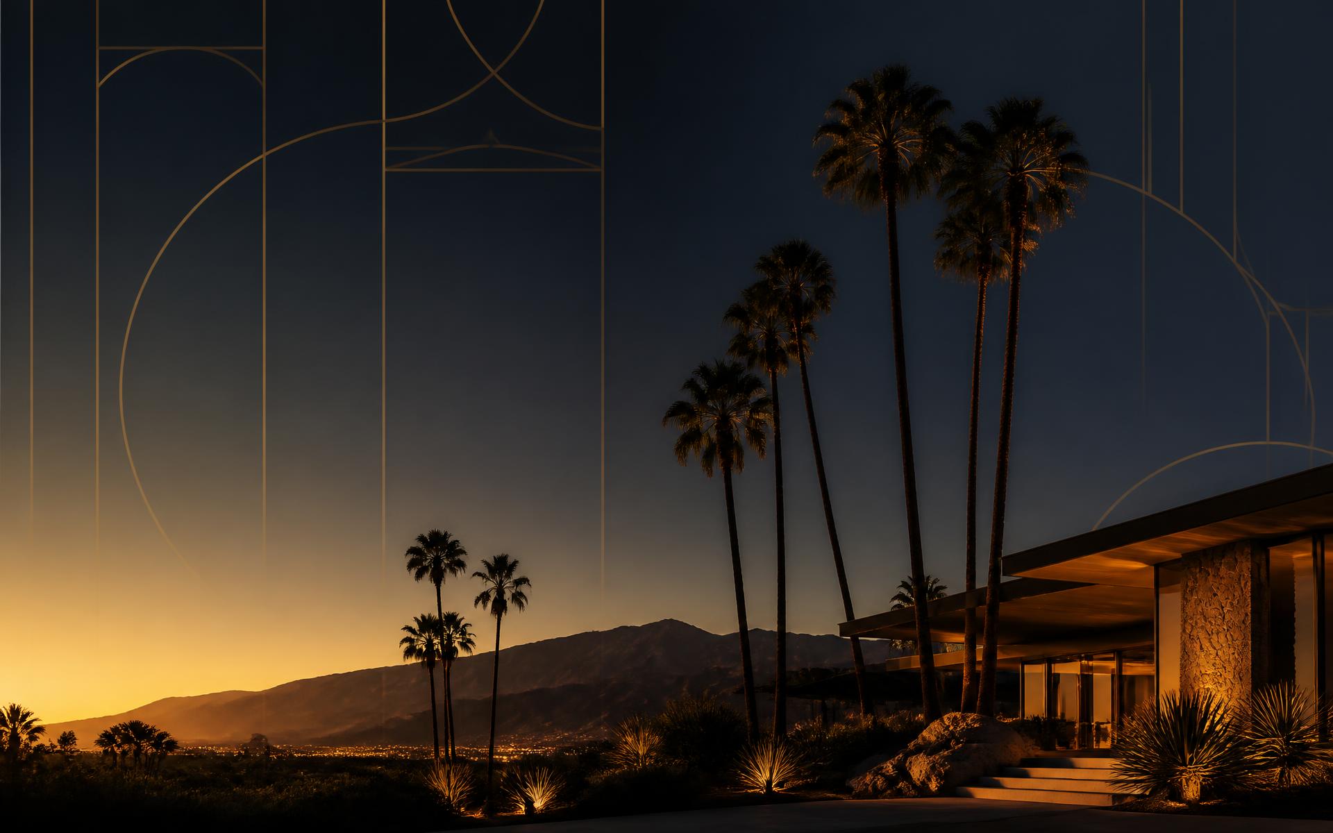 Palm Springs desert at golden hour